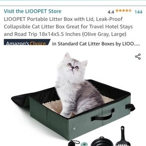 Portable cat litter box new never used